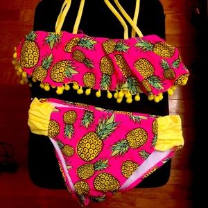 Girls Bikini 👙- Hot pink, yellow, pineapple🍍